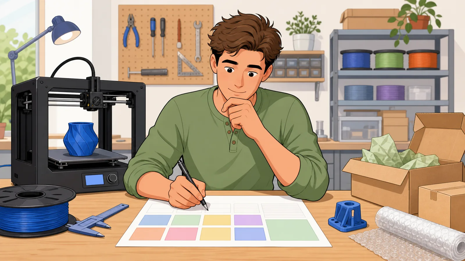 3D Printing Cost Calculator instructional illustration