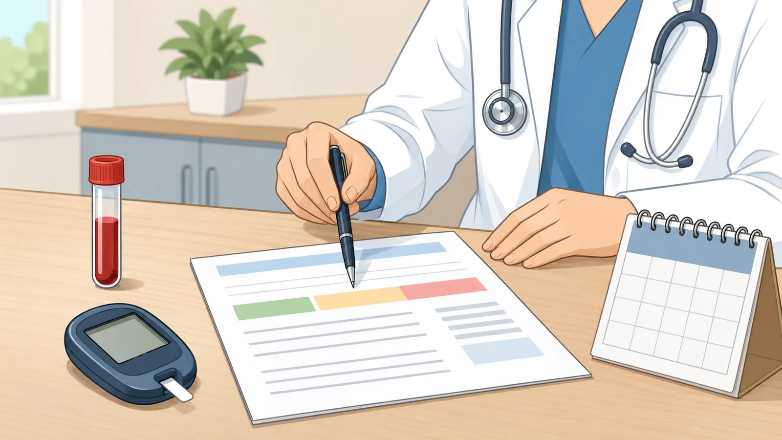 A1c Calculator instructional illustration