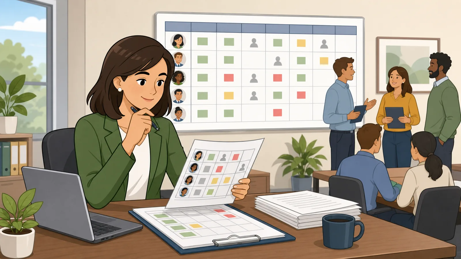 Absence Percentage Calculator instructional illustration