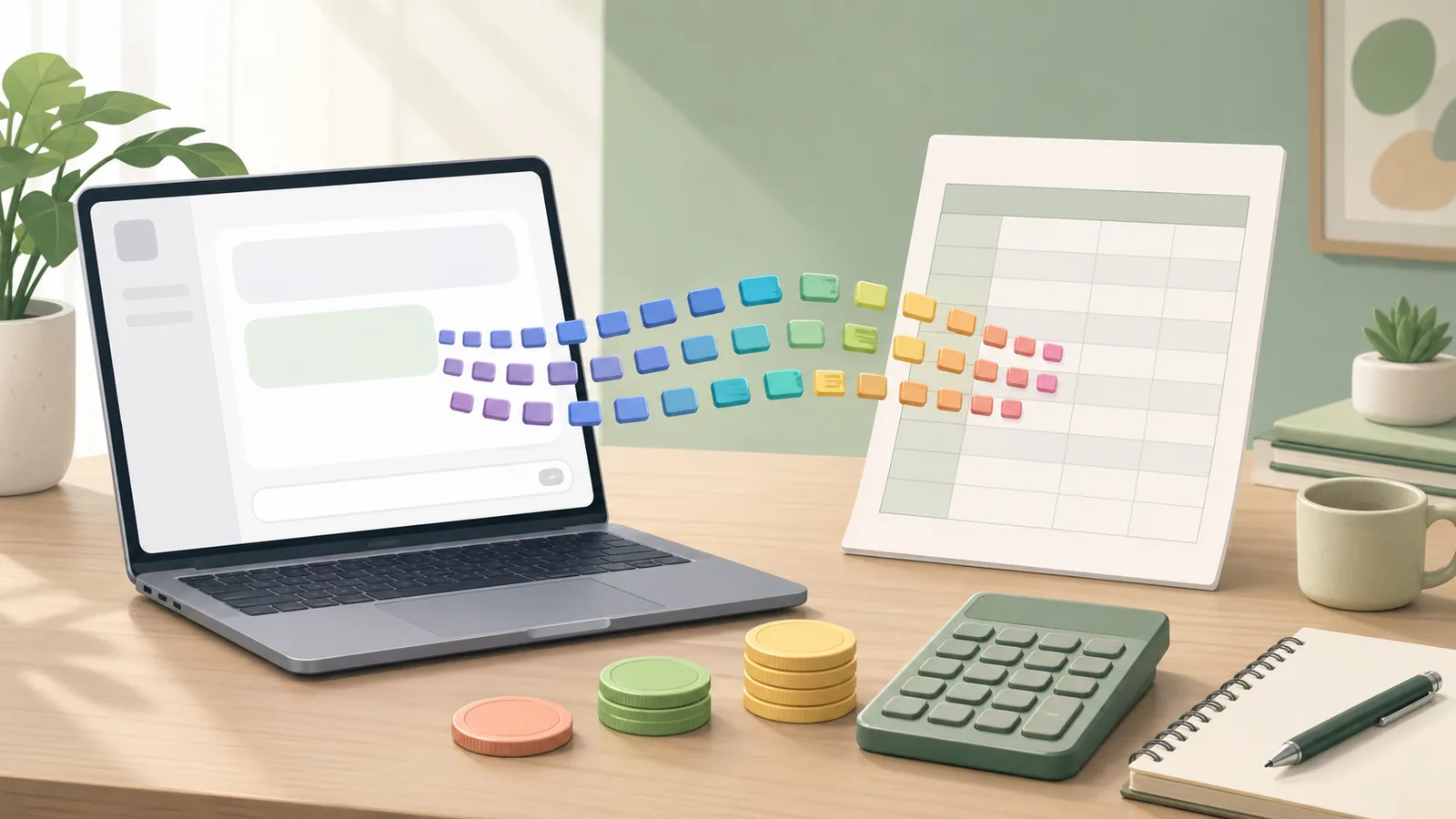 AI Token Cost Calculator instructional illustration