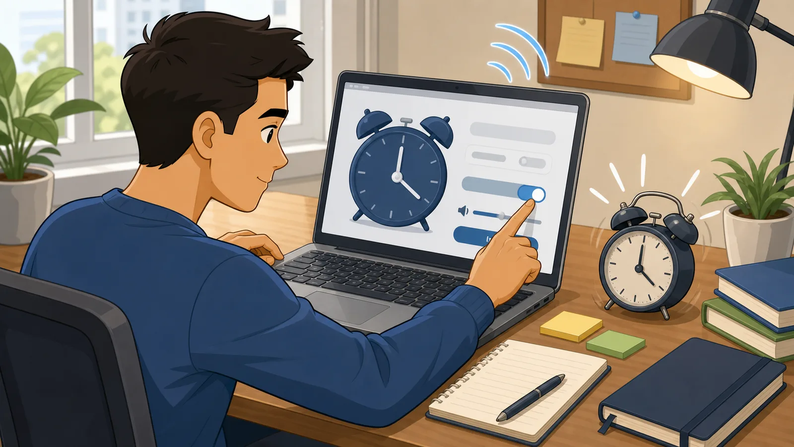 Alarm Clock instructional illustration