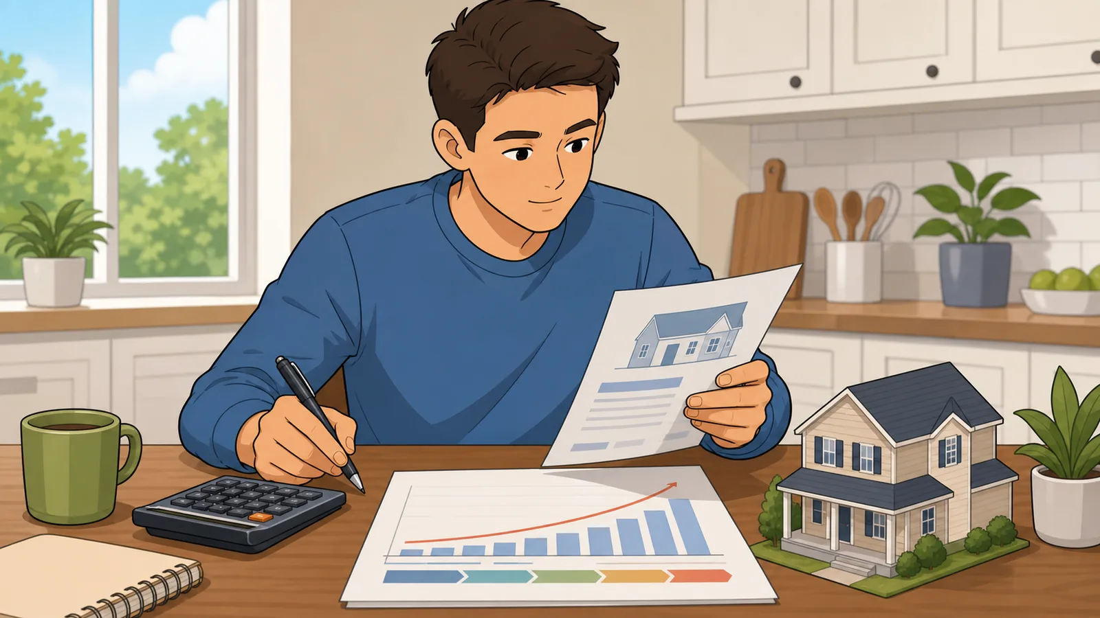 ARM Mortgage Calculator instructional illustration