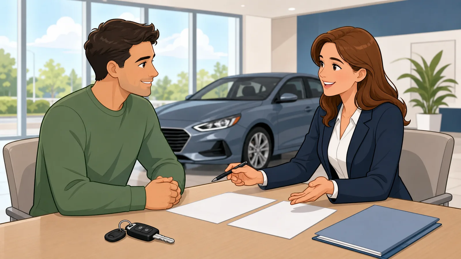 Auto Lease Calculator instructional illustration