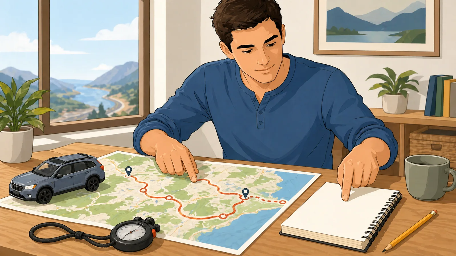 Average Speed Calculator instructional illustration