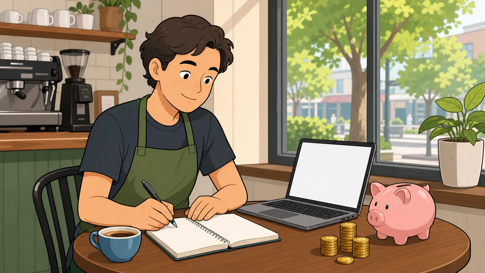 Barista FIRE Calculator instructional illustration