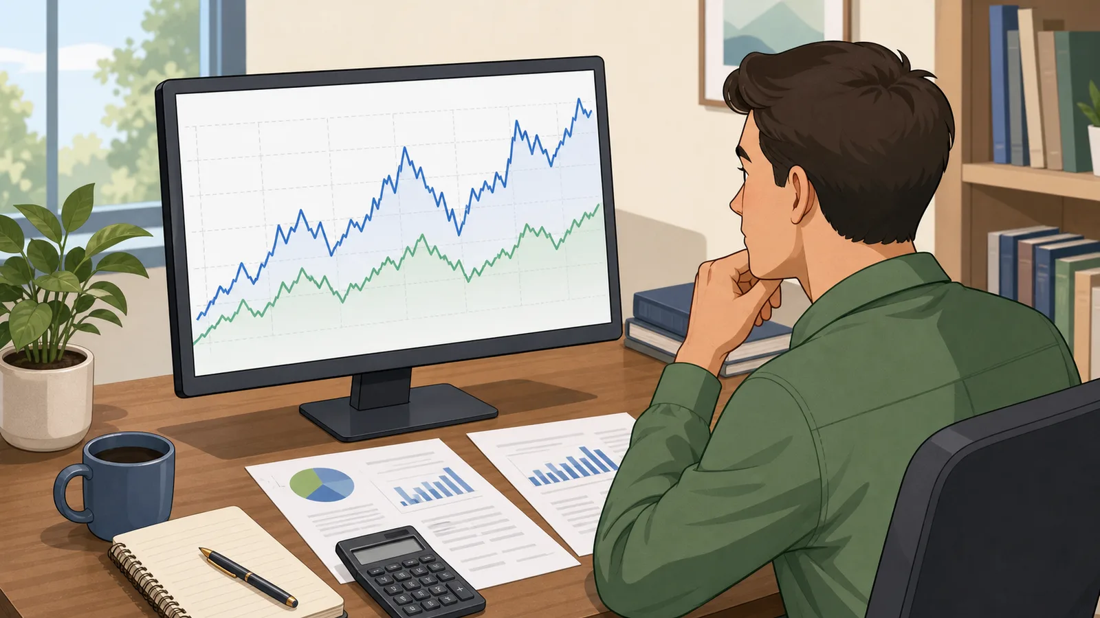 Beta Stock Calculator instructional illustration