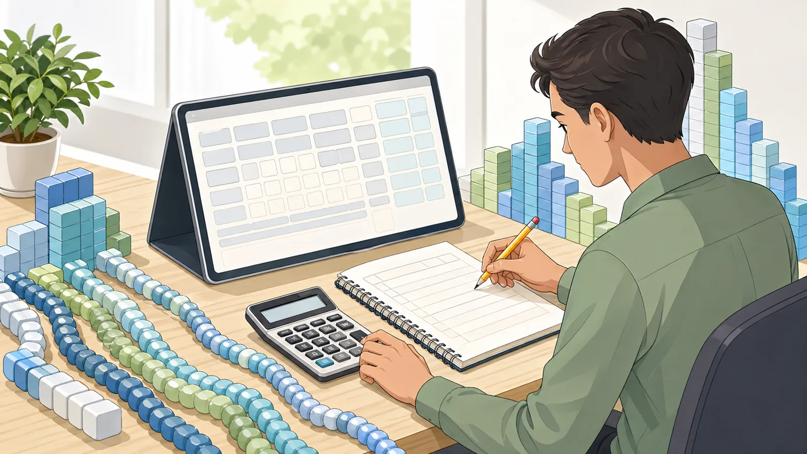 Big Number Calculator instructional illustration