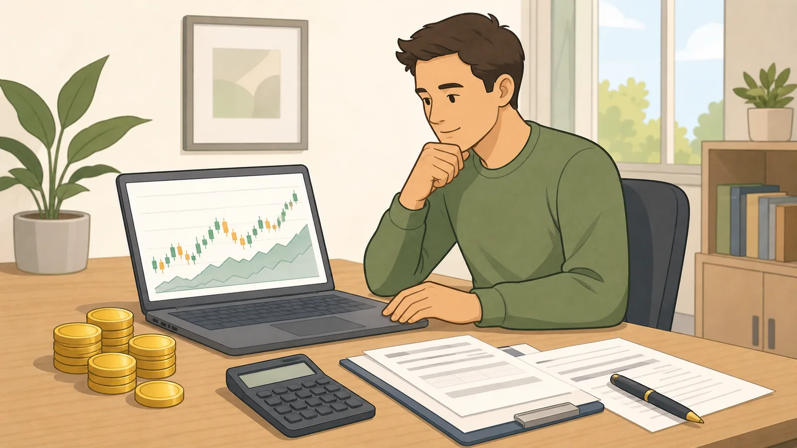 Bitcoin ETF Calculator instructional illustration