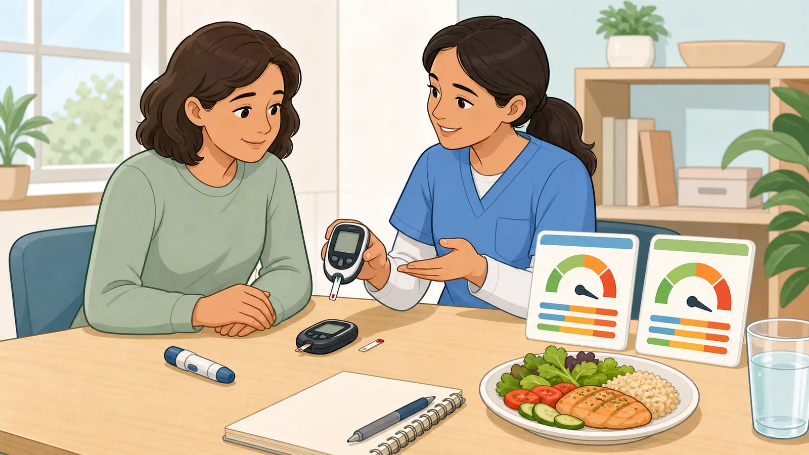 Blood Sugar Converter instructional illustration