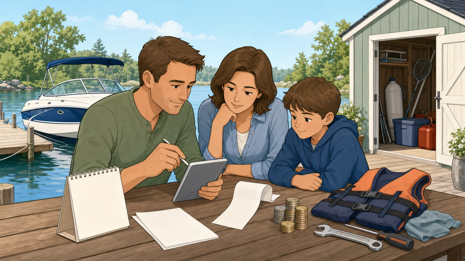 Boat Loan Calculator instructional illustration