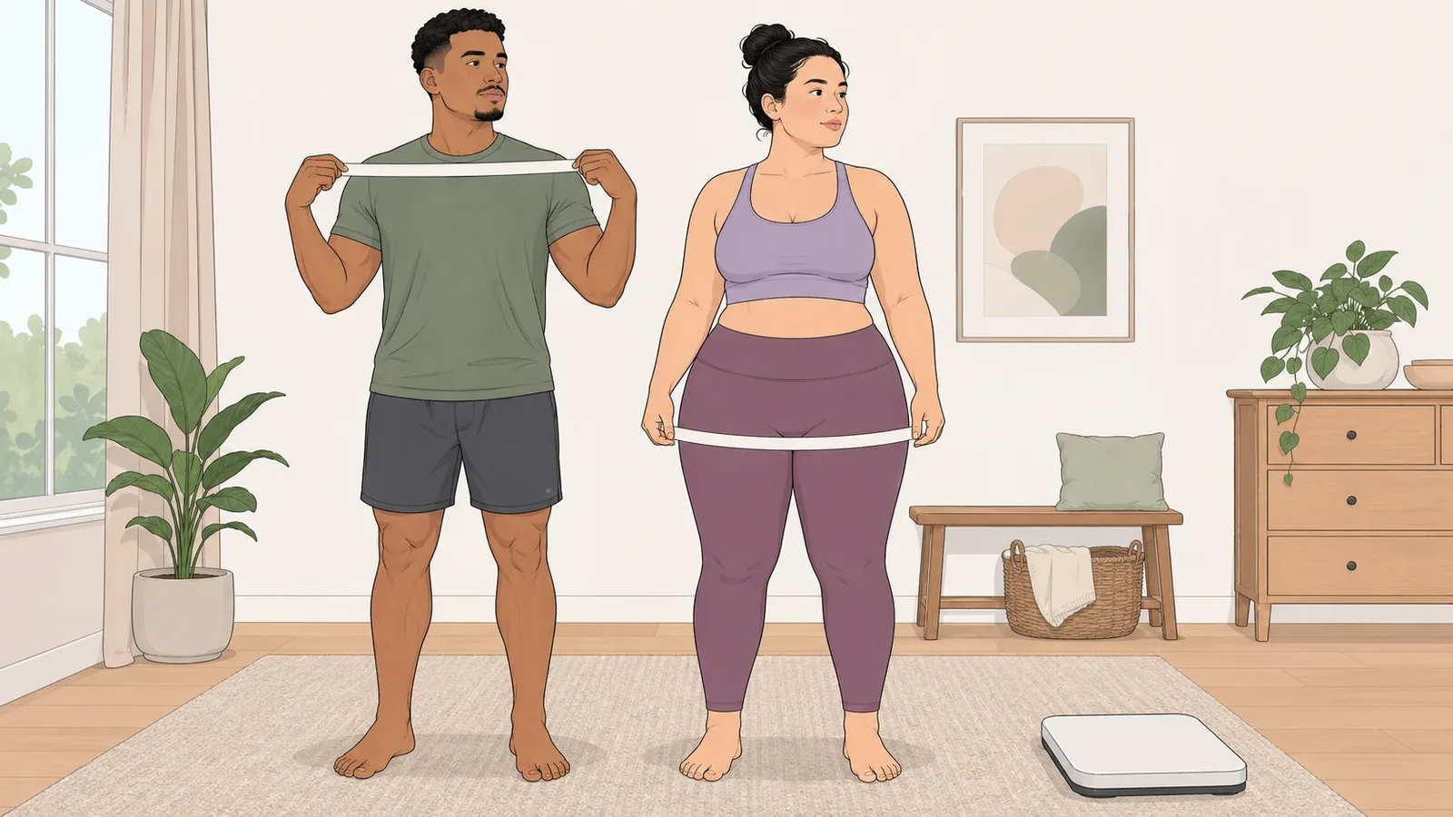 Body Type Calculator instructional illustration