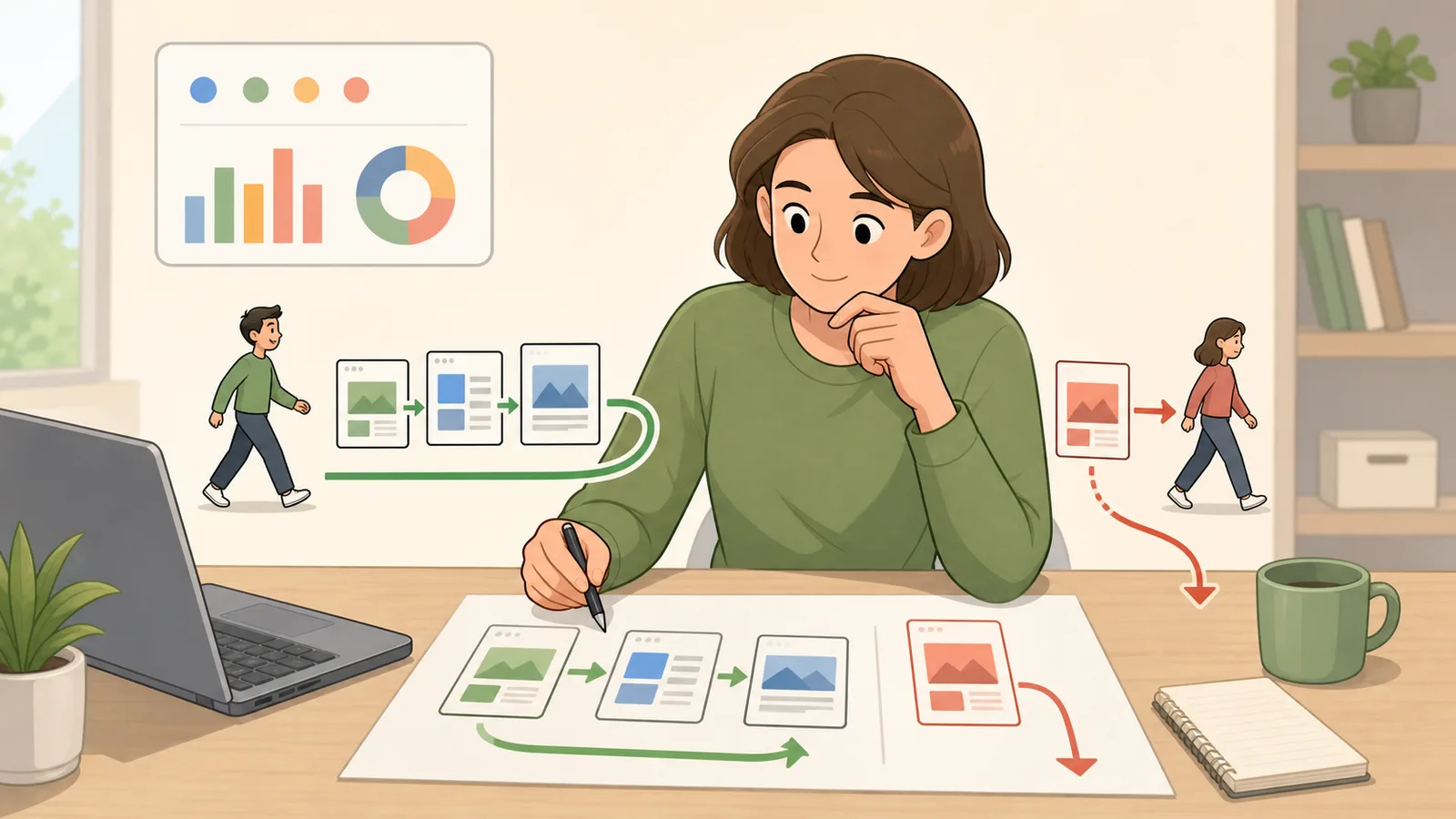 Bounce Rate Calculator instructional illustration