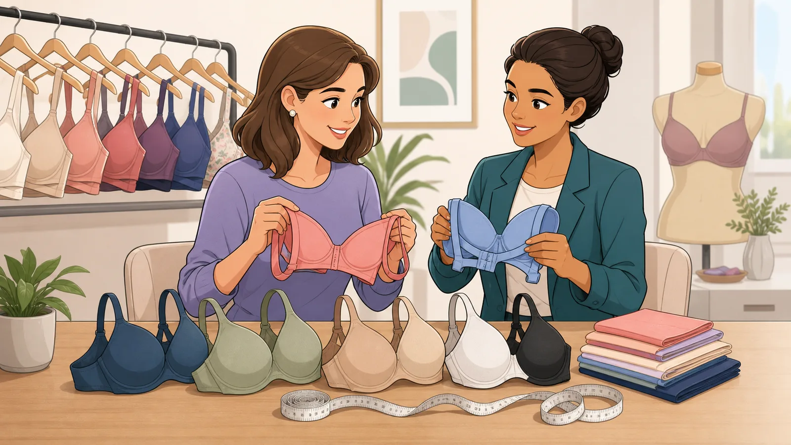 Bra Size Converter instructional illustration