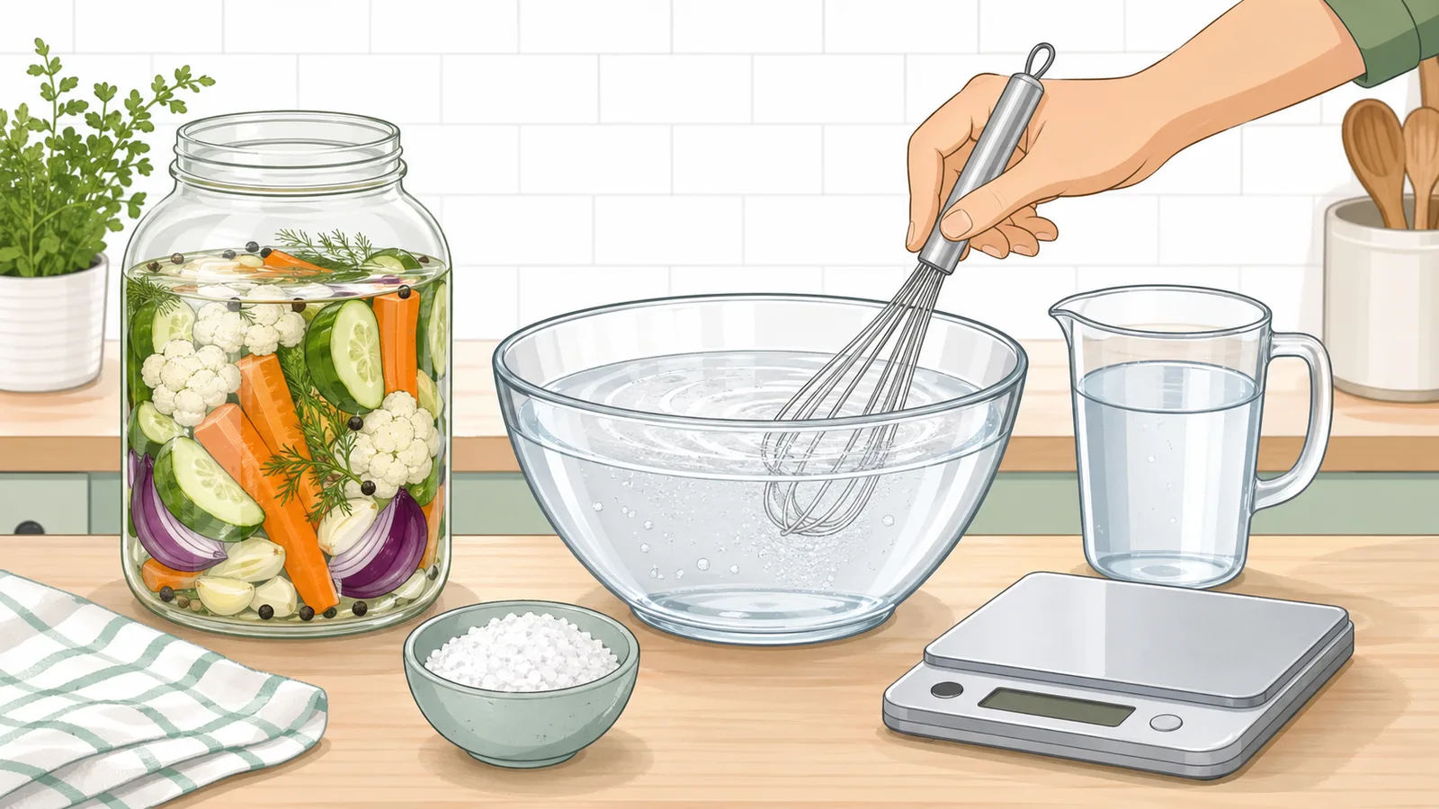 Brine Calculator instructional illustration