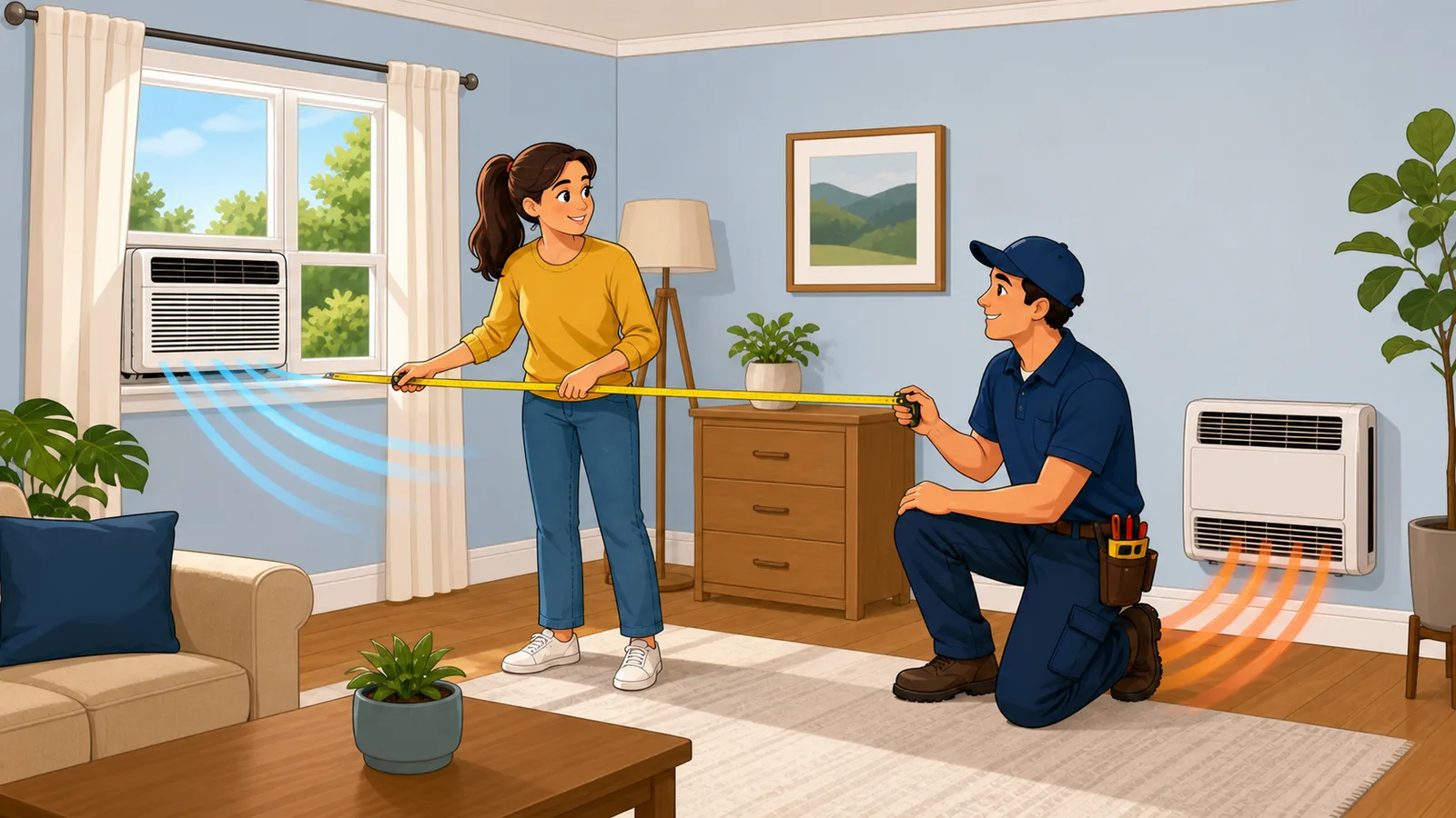 BTU Calculator instructional illustration