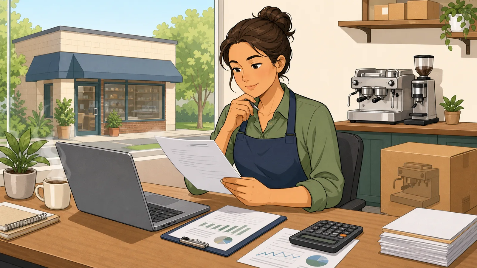 Business Loan Calculator instructional illustration
