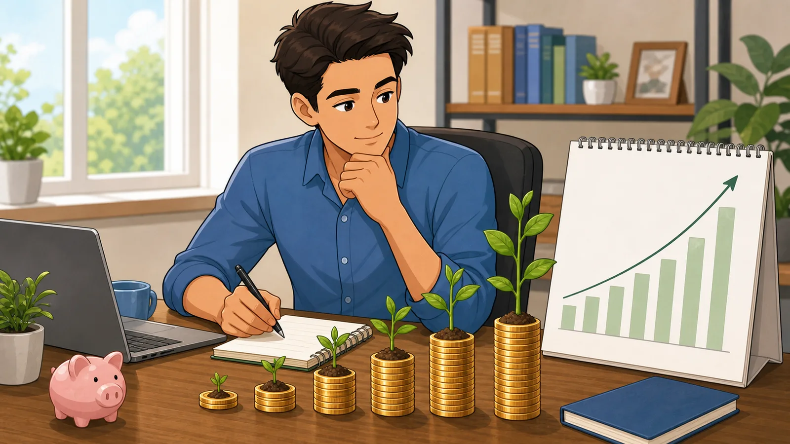 CAGR Calculator instructional illustration