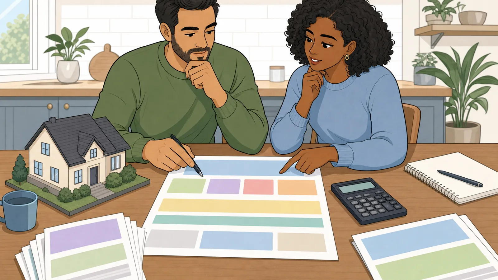 Canadian Mortgage Calculator instructional illustration