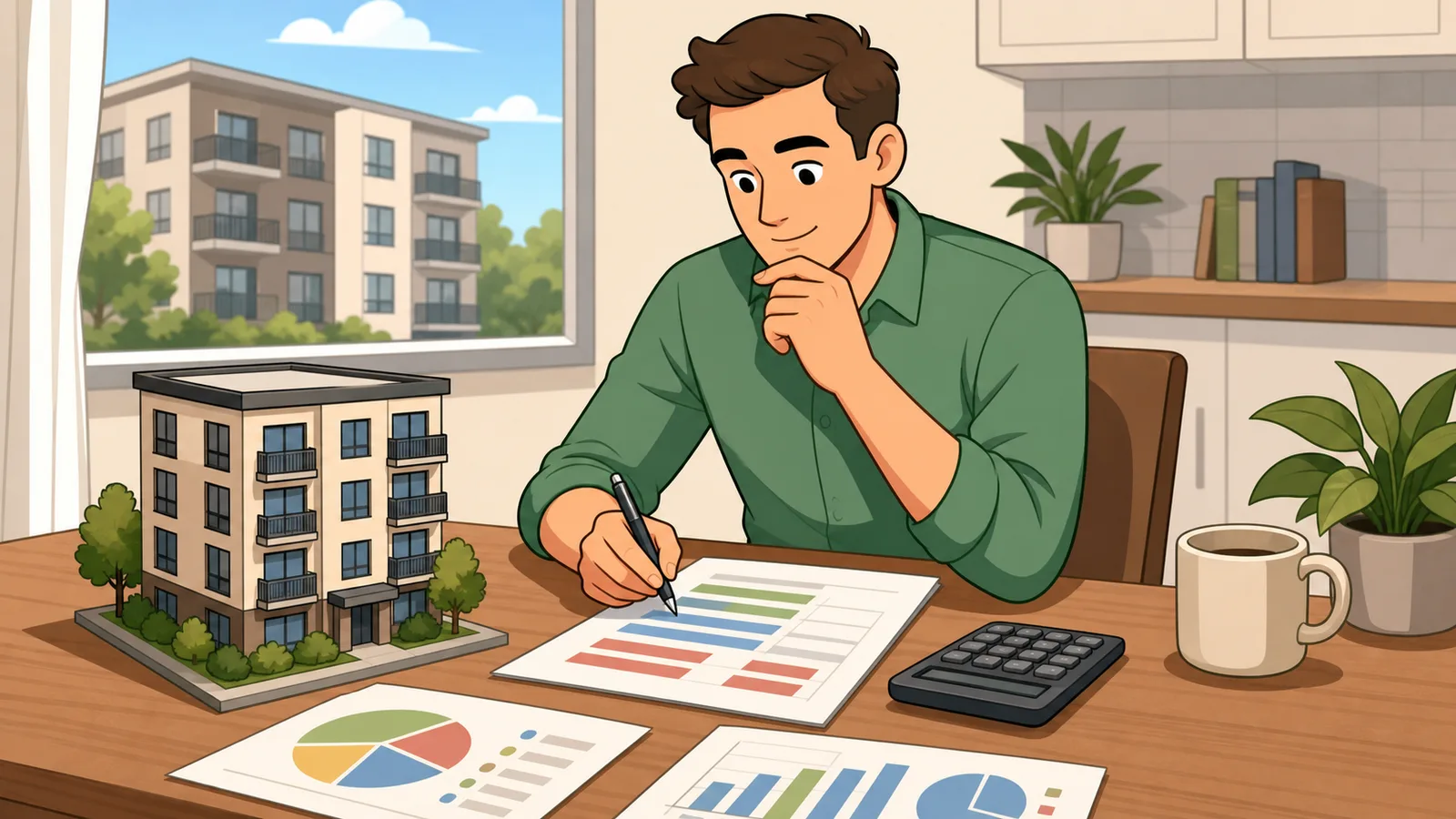 Cap Rate Calculator instructional illustration