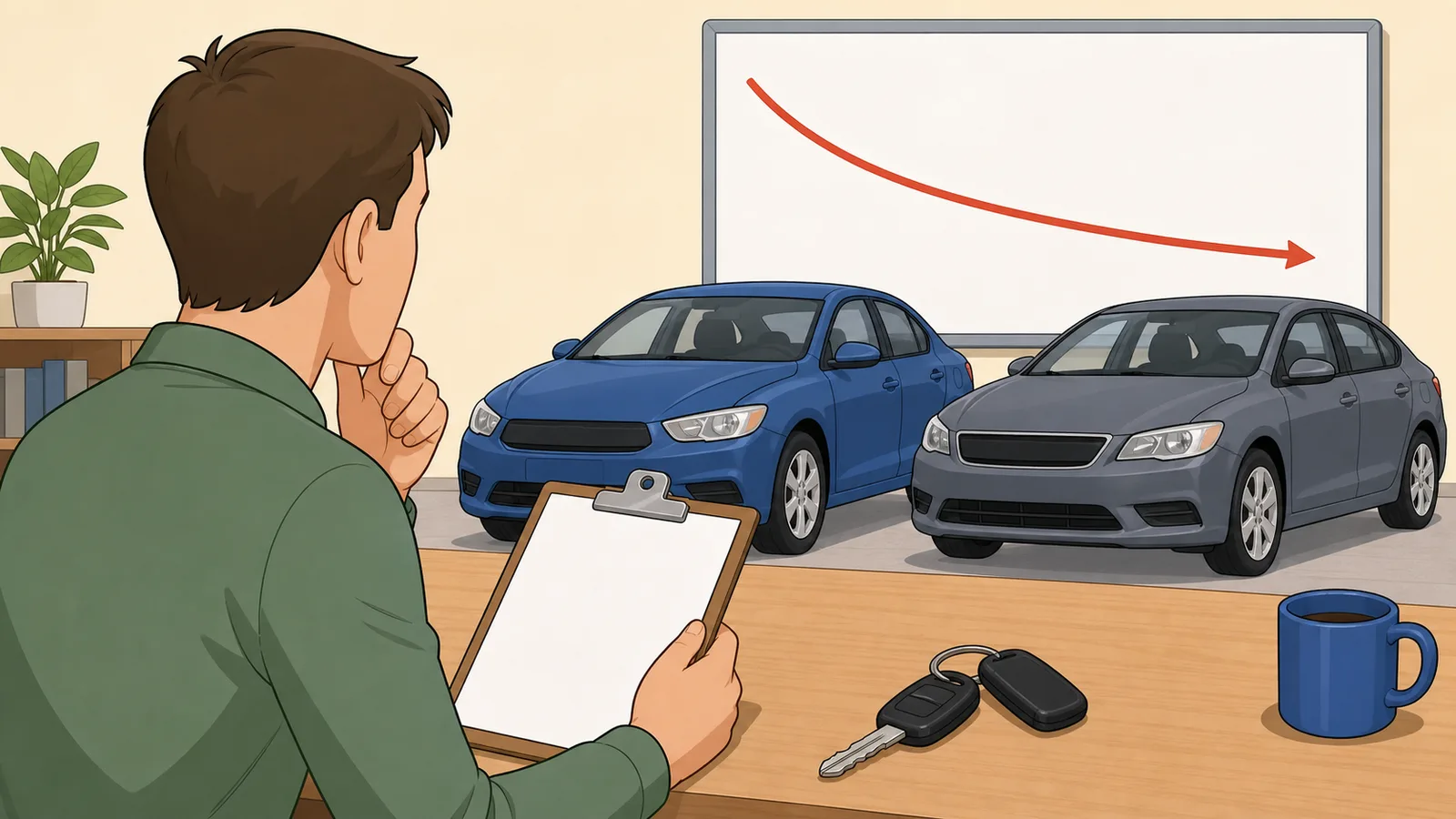 Car Depreciation Calculator instructional illustration