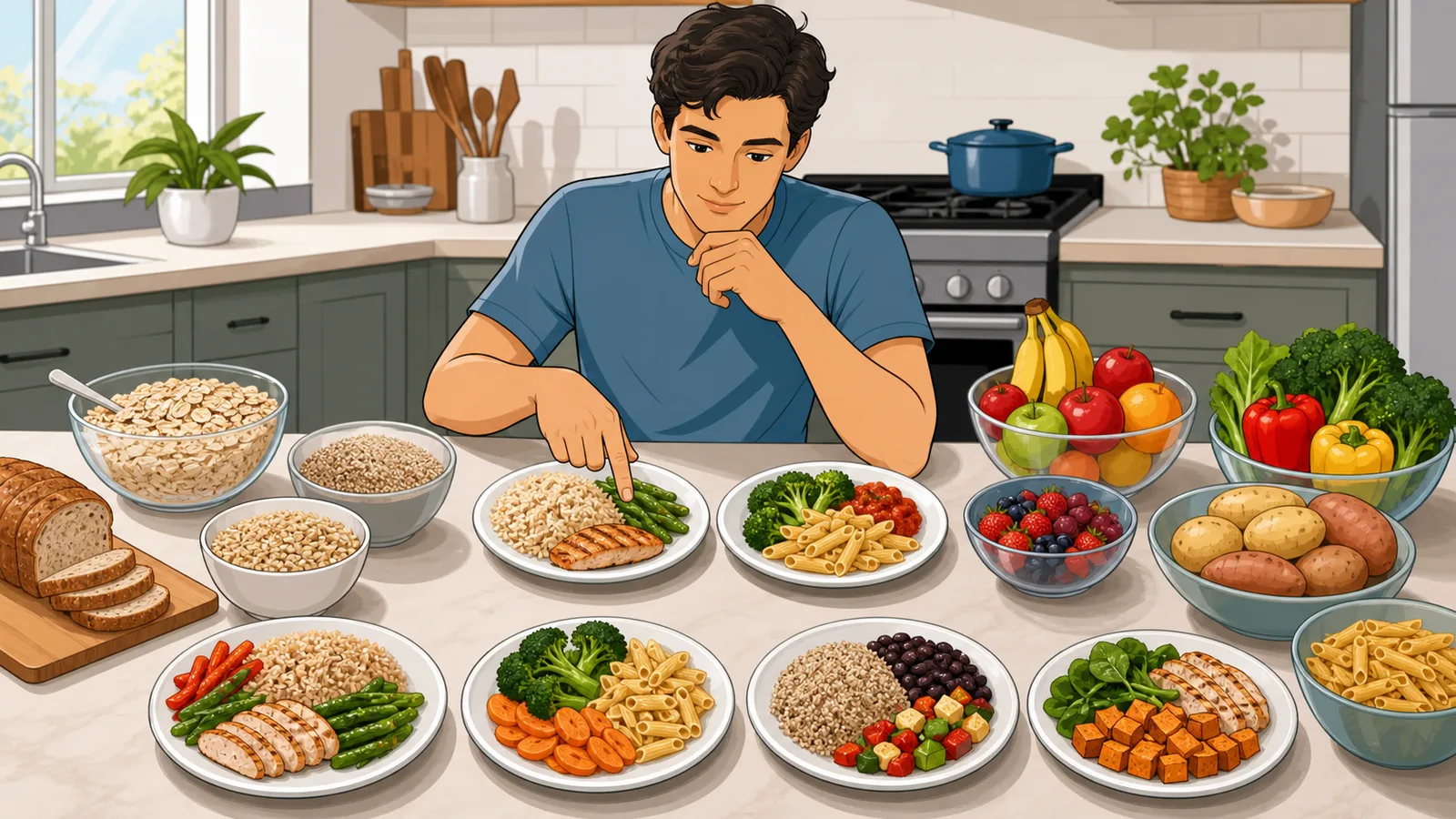 Carb Calculator instructional illustration