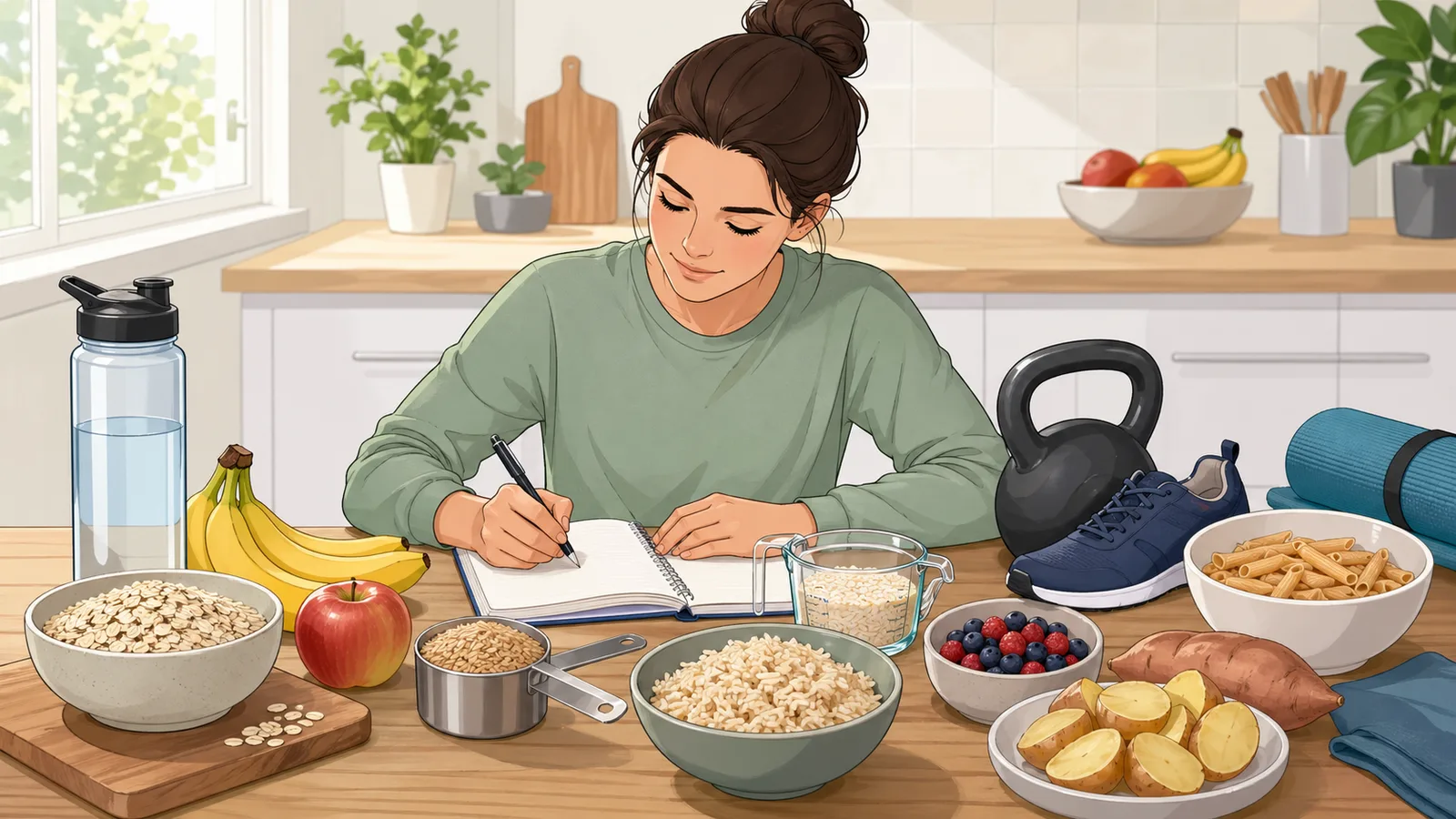 Carb Intake Calculator instructional illustration