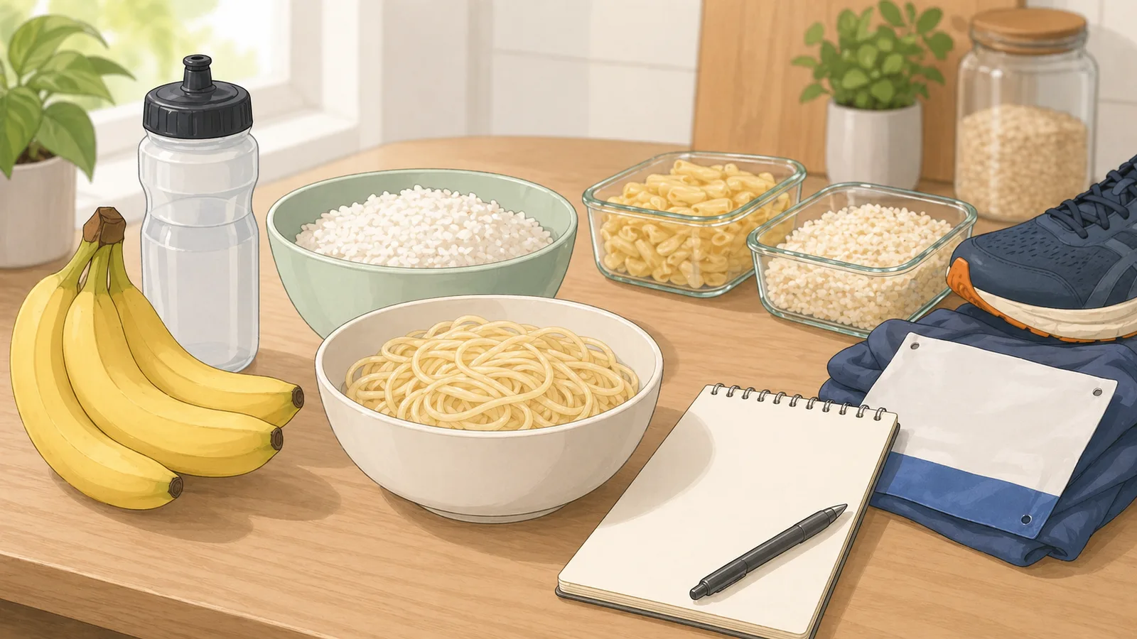 Carb Loading Calculator instructional illustration
