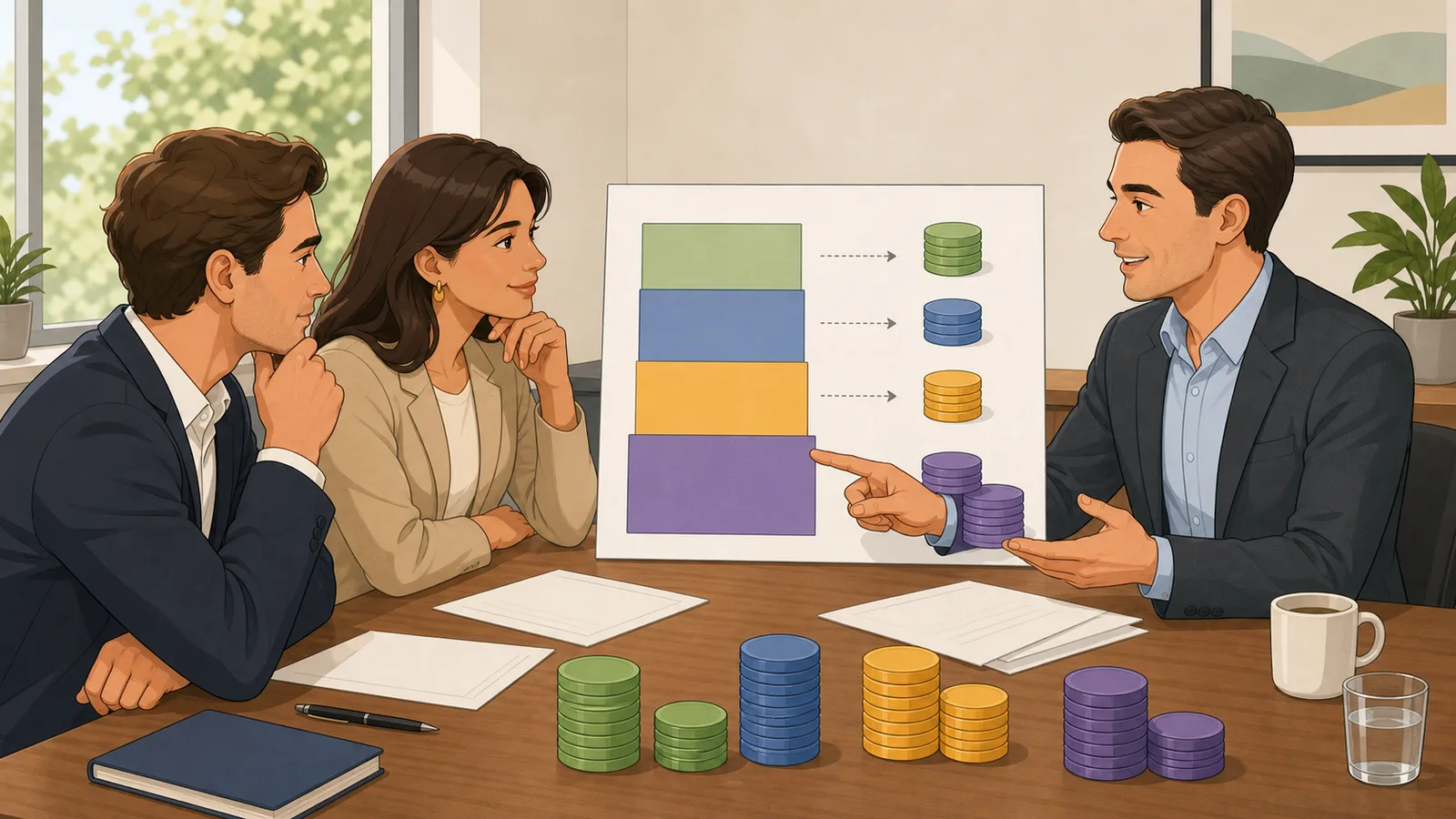 Carried Interest Calculator instructional illustration