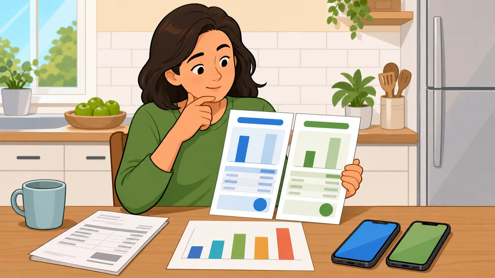 Cell Phone Plan Calculator instructional illustration