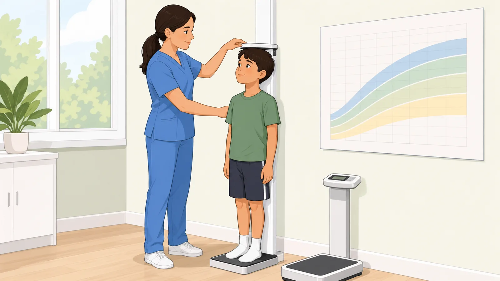 Child Teen BMI Calculator instructional illustration