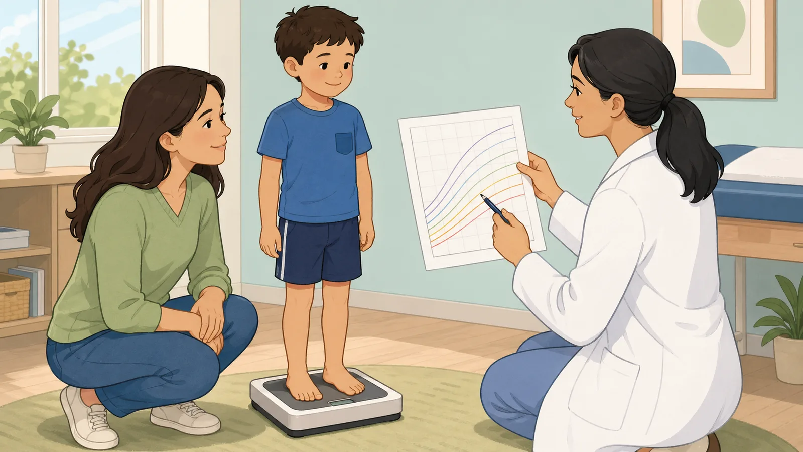 Child Weight Percentile Calculator instructional illustration