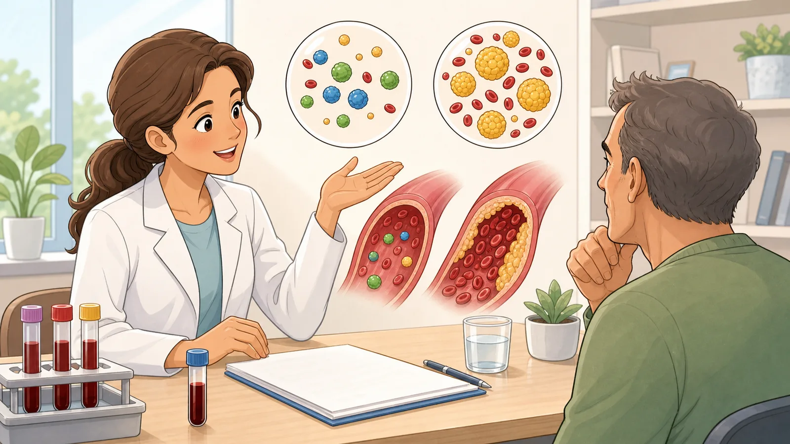 Cholesterol Ratio Calculator instructional illustration