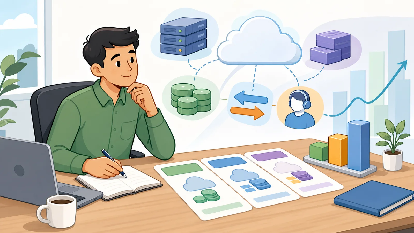 Cloud Cost Calculator instructional illustration