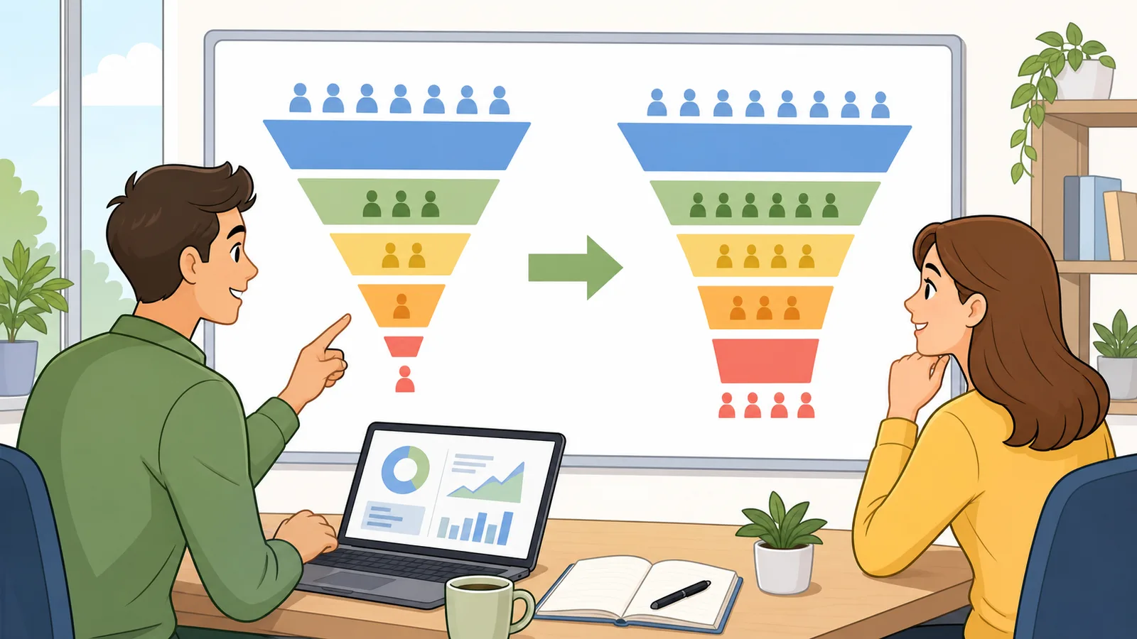 Conversion Rate Calculator instructional illustration