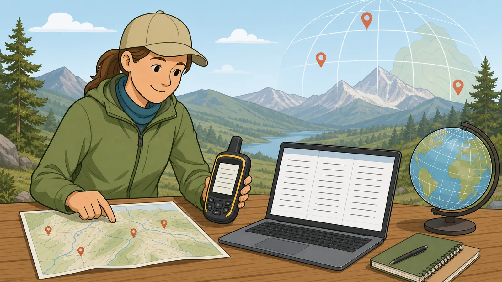 Coordinates Converter instructional illustration