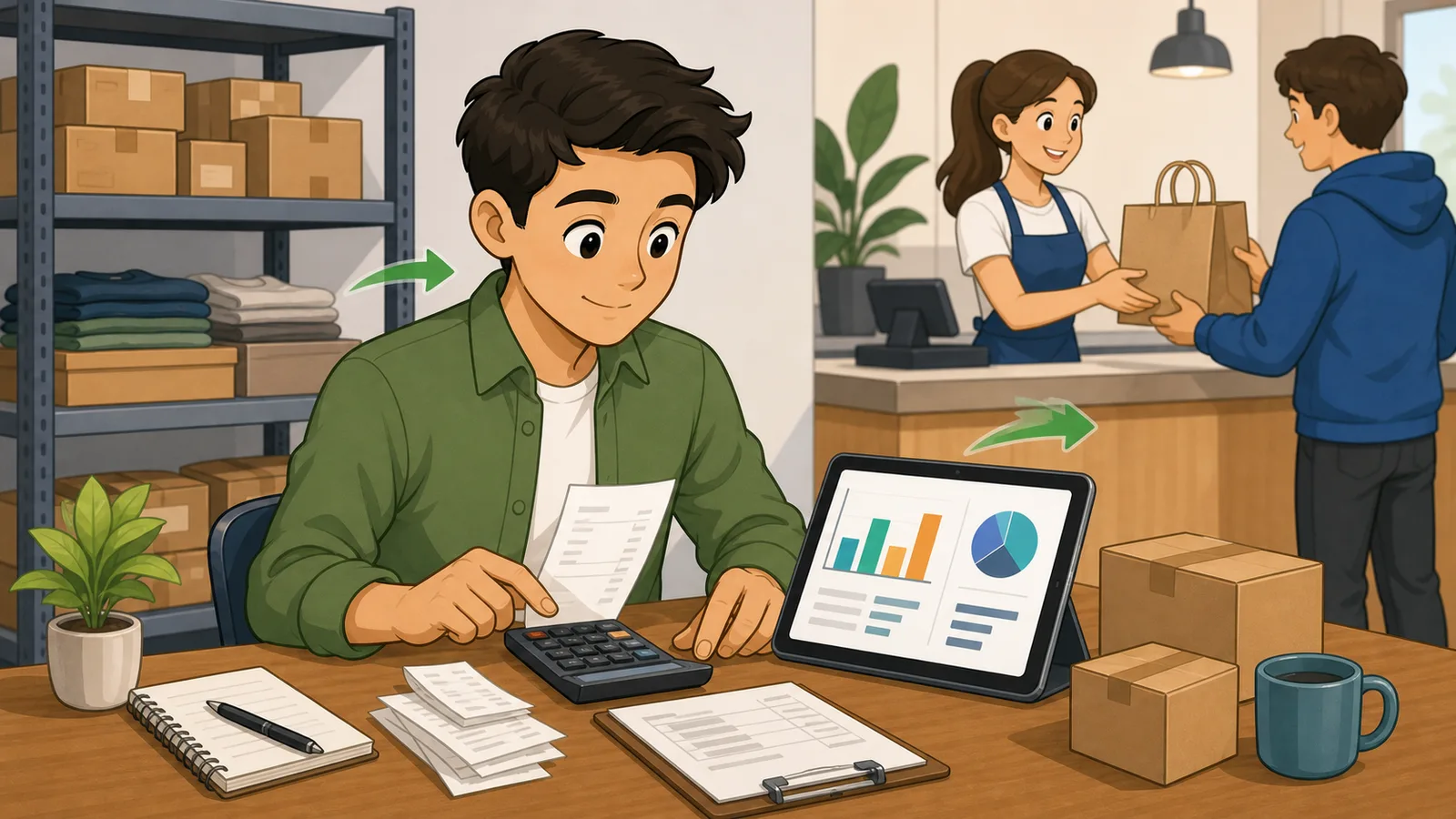 Cost of Goods Sold Calculator instructional illustration