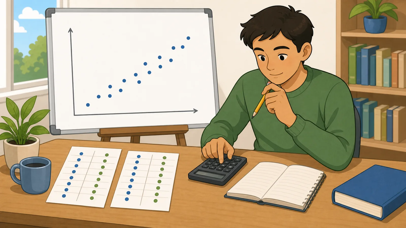 Covariance Calculator instructional illustration