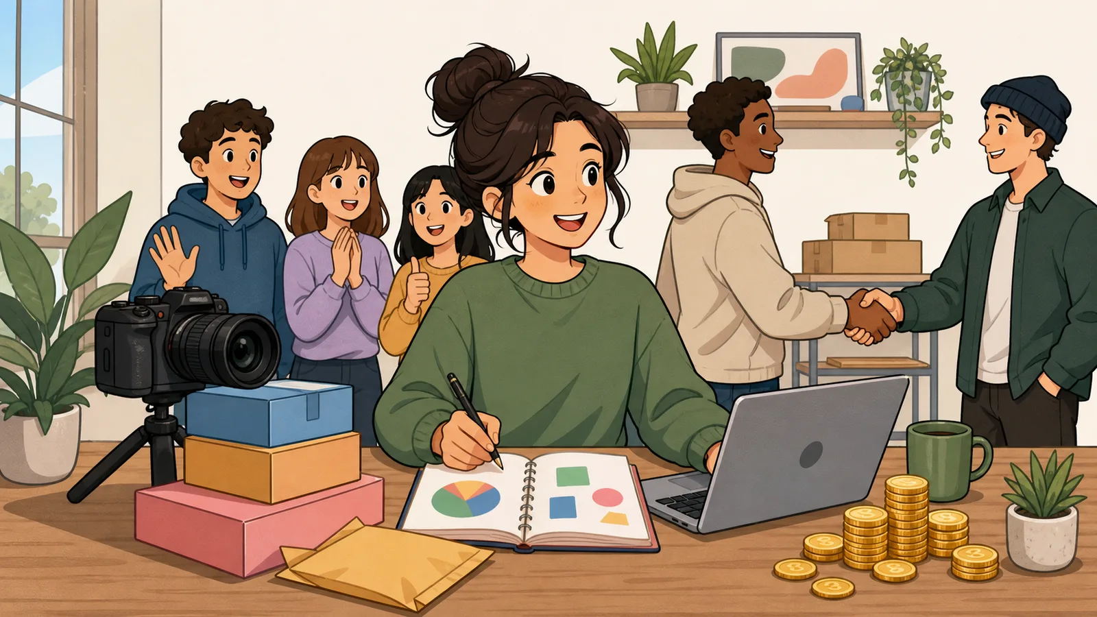 Creator Revenue Calculator instructional illustration