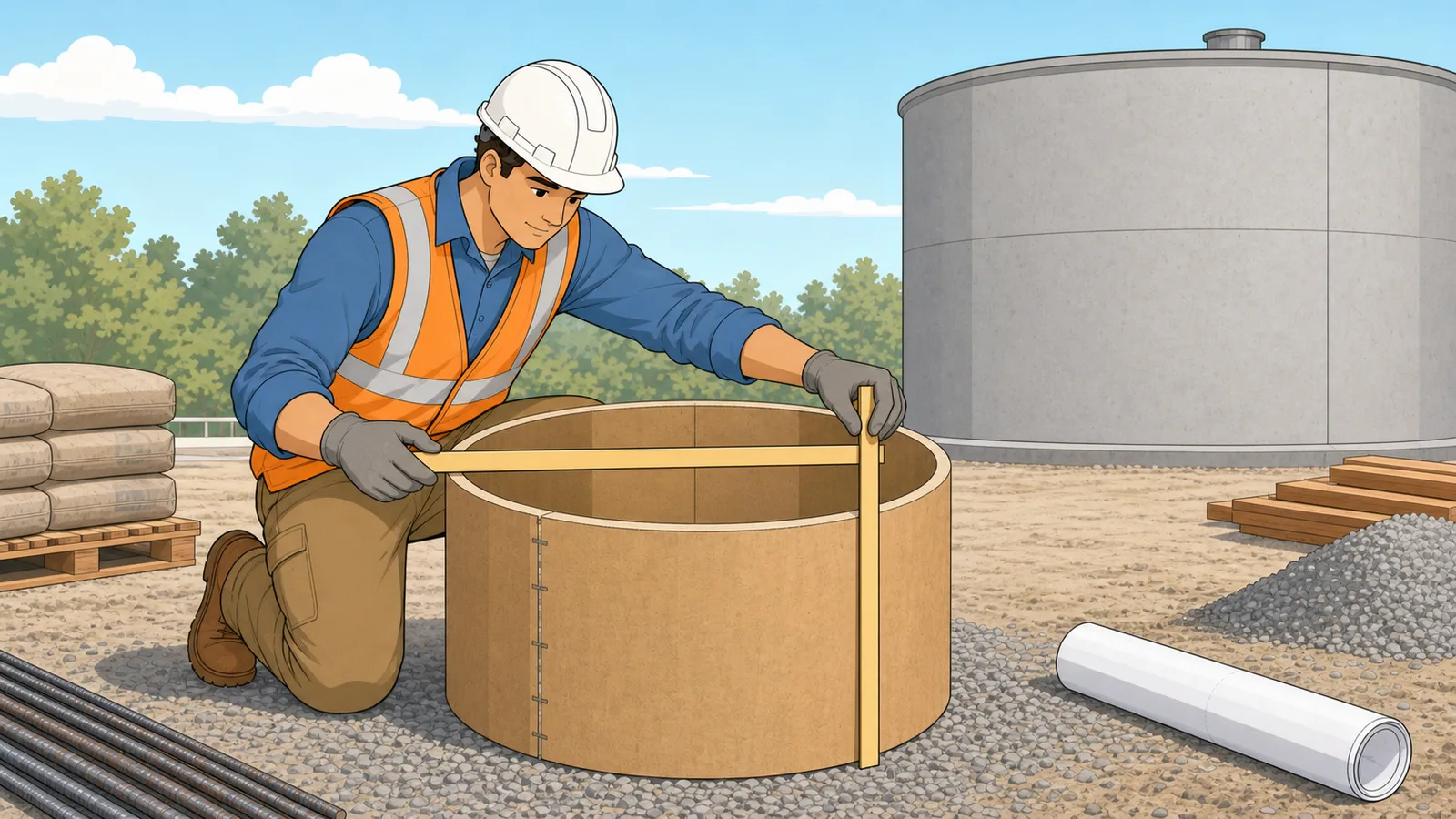 Cylinder Cubic Feet Calculator instructional illustration