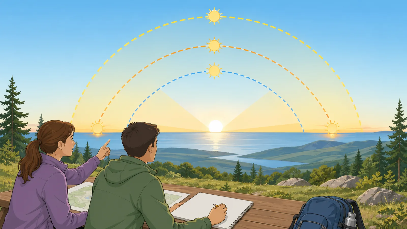 Day Length Calculator instructional illustration