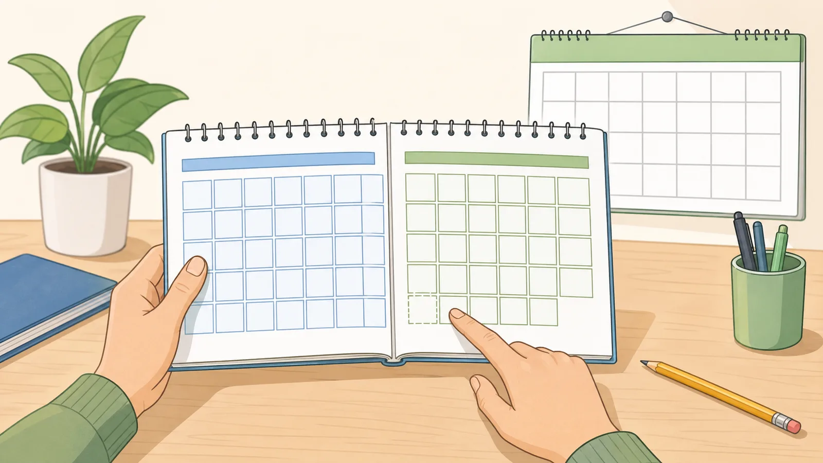 Days in Month Calculator instructional illustration