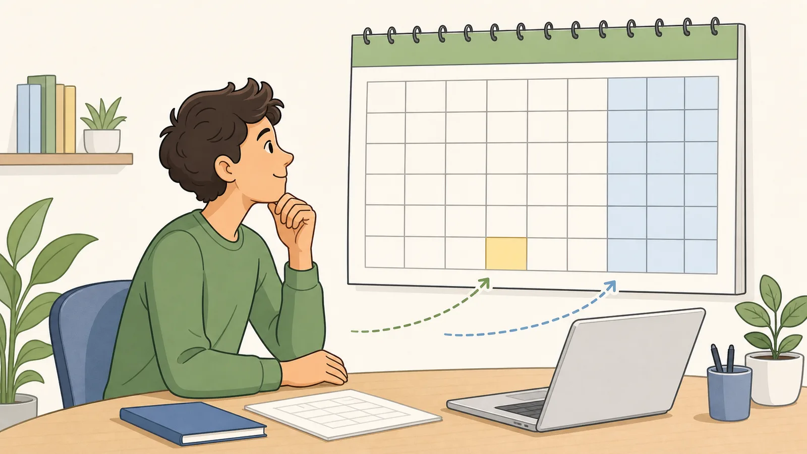Days in Year Calculator instructional illustration