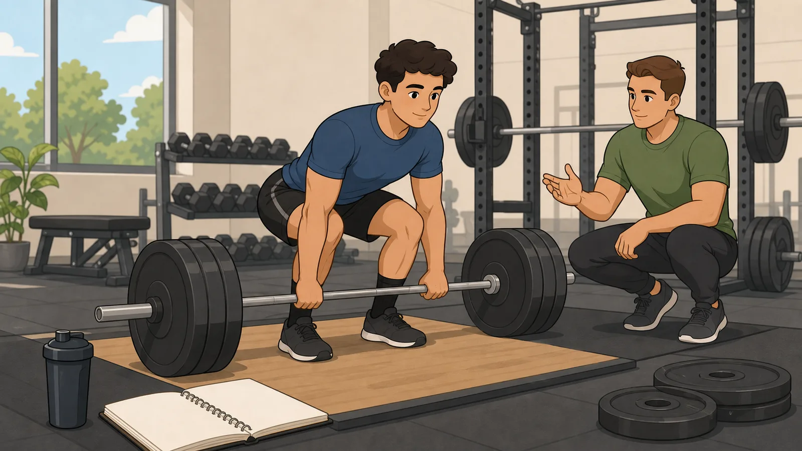Deadlift Max Calculator instructional illustration