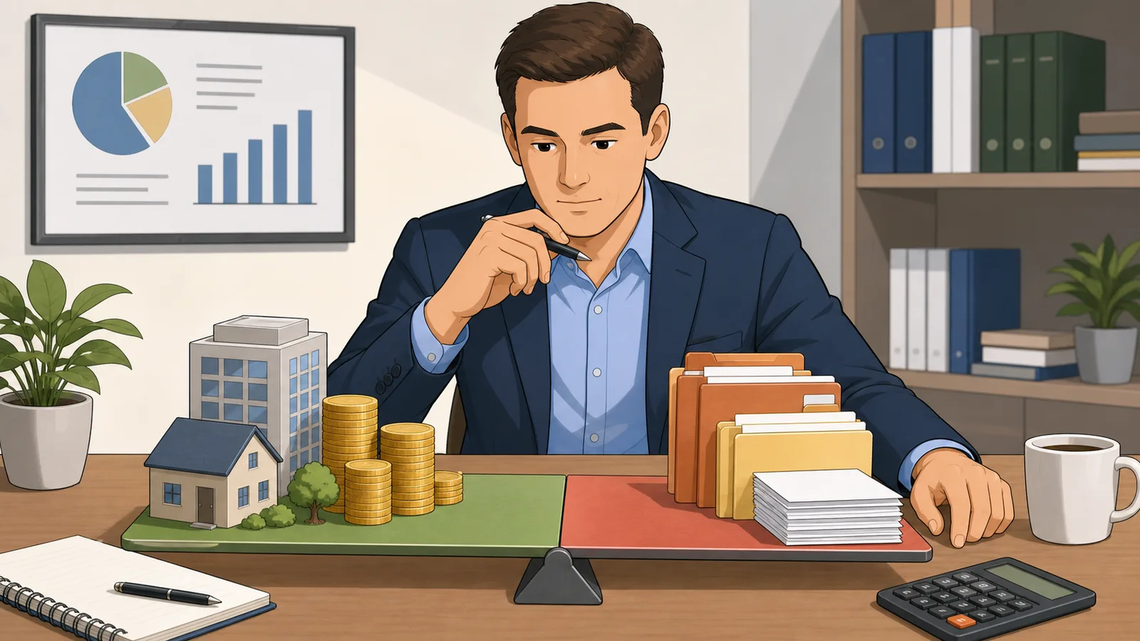 Debt to Asset Ratio Calculator instructional illustration