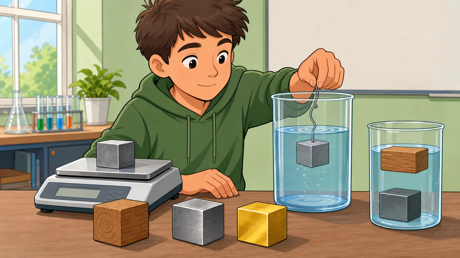 Density Calculator instructional illustration