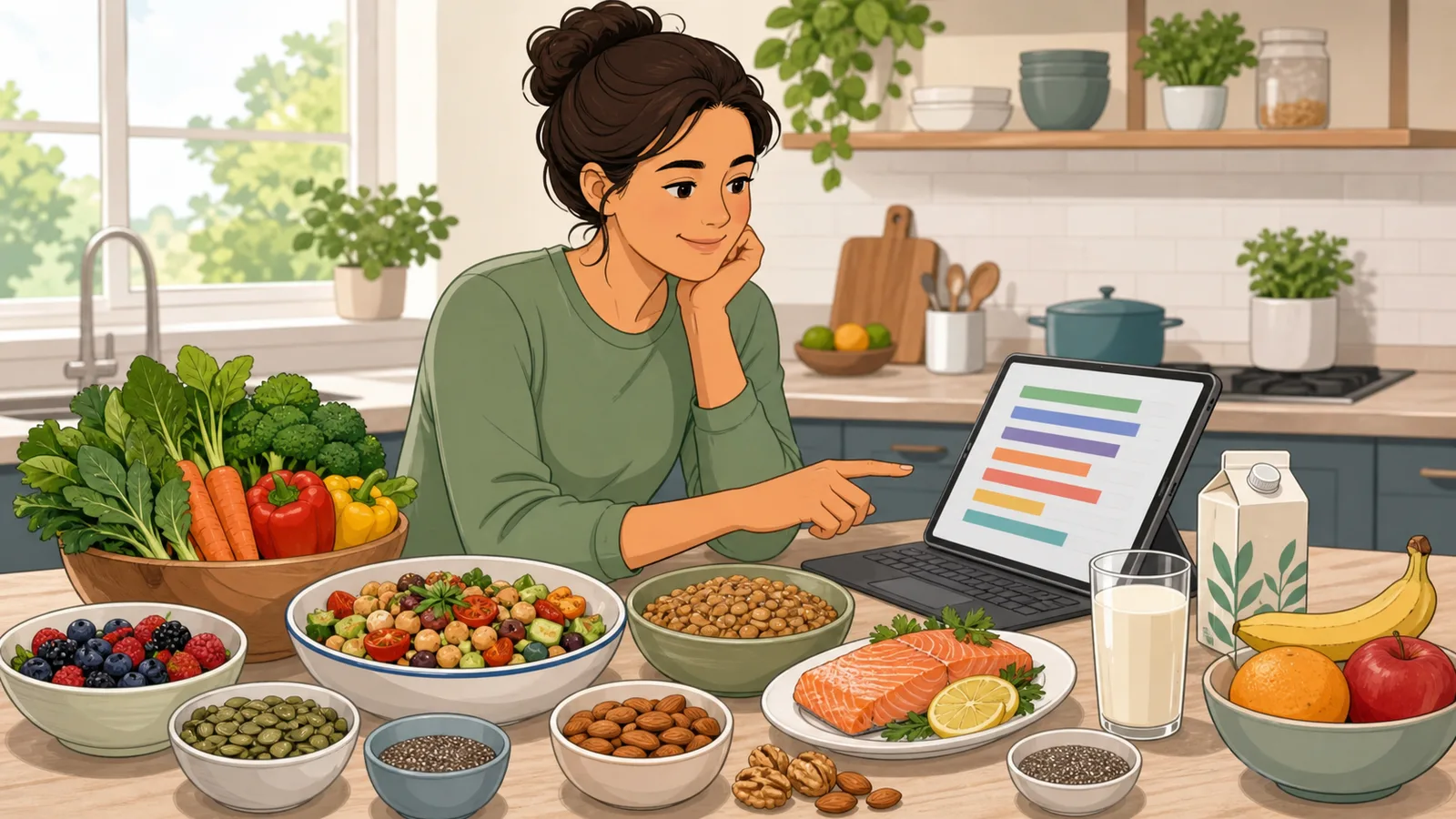 Diet Risk Score Calculator instructional illustration
