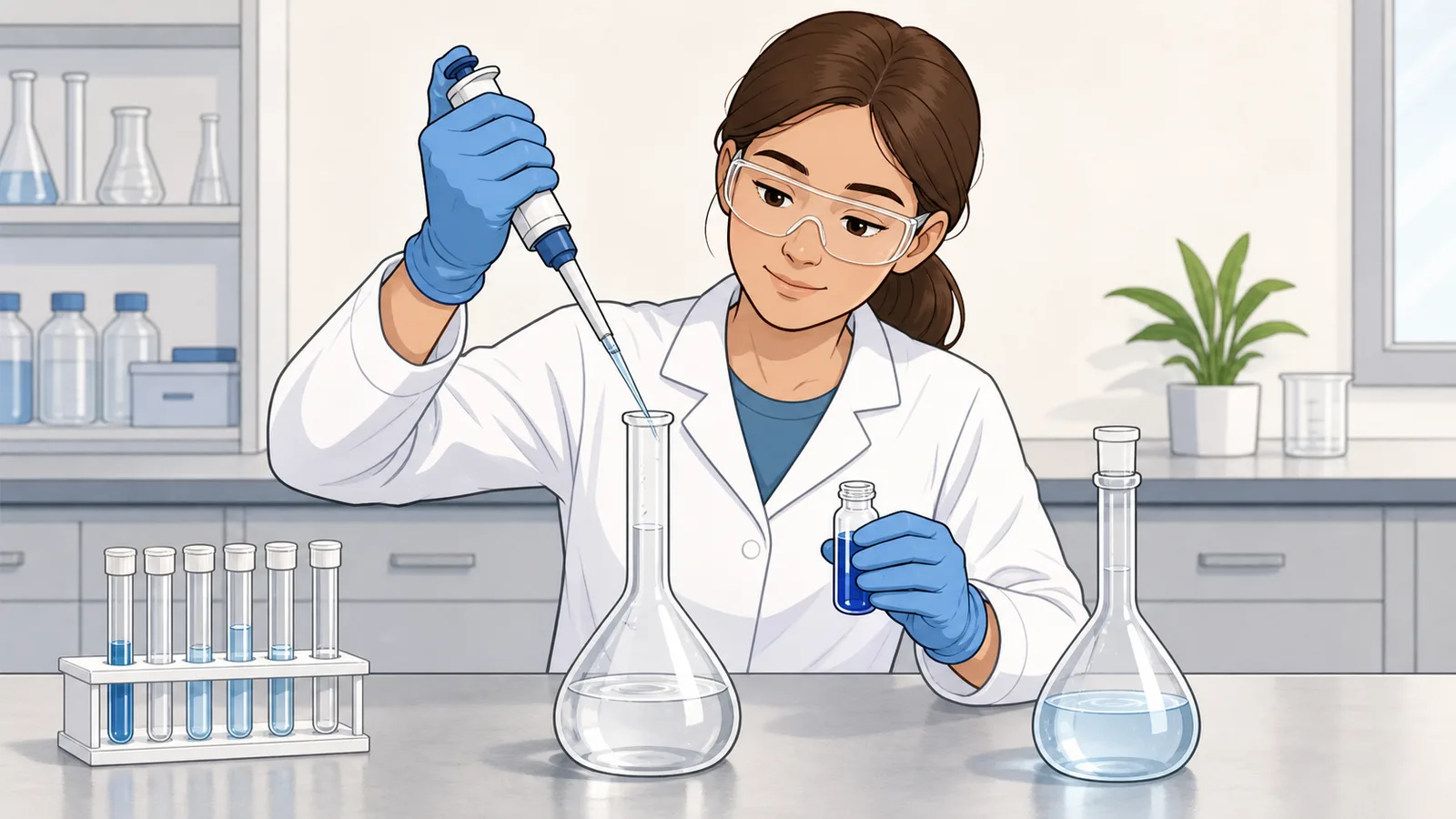 Dilution Calculator instructional illustration