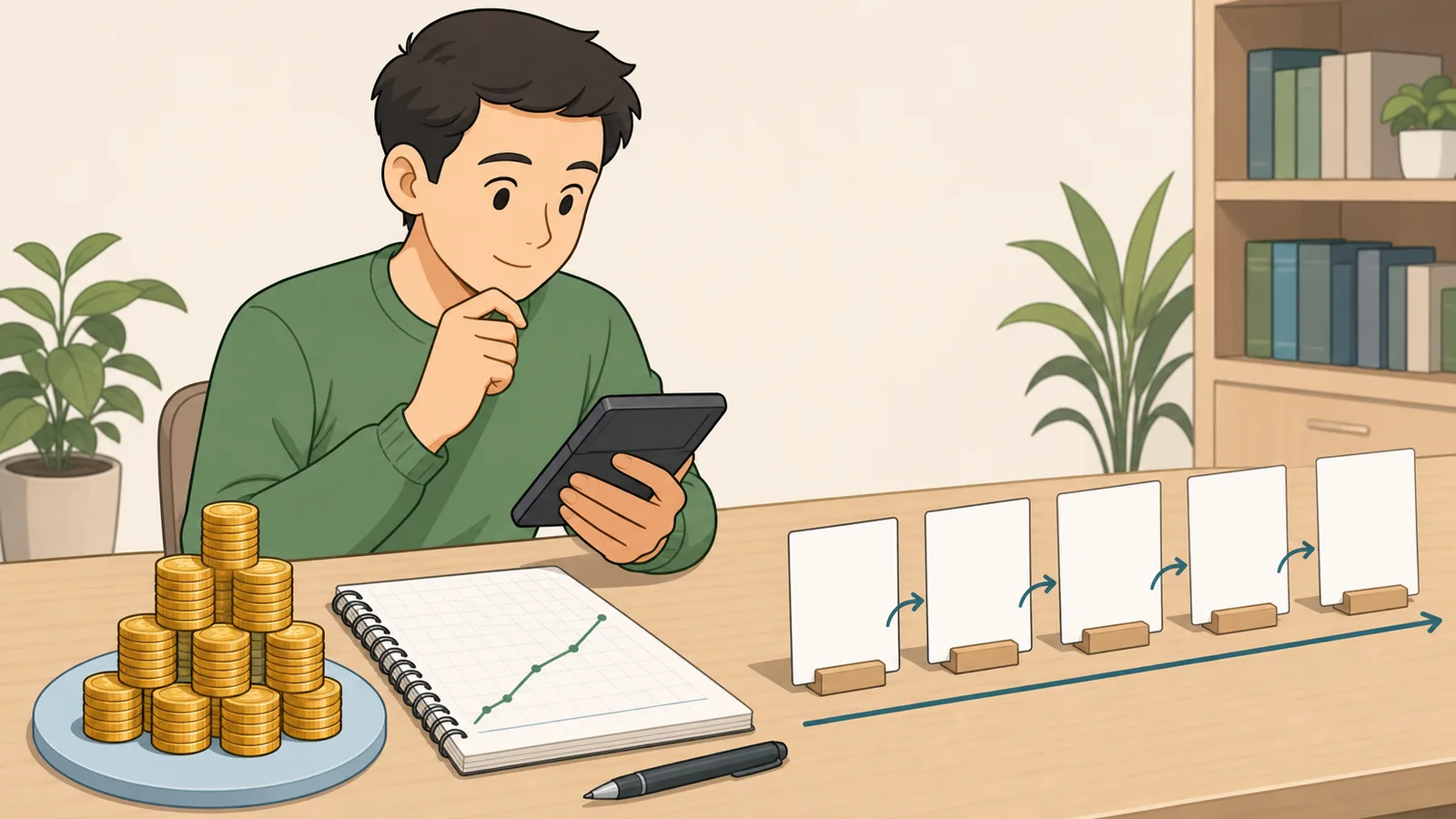 Discount Rate Calculator instructional illustration