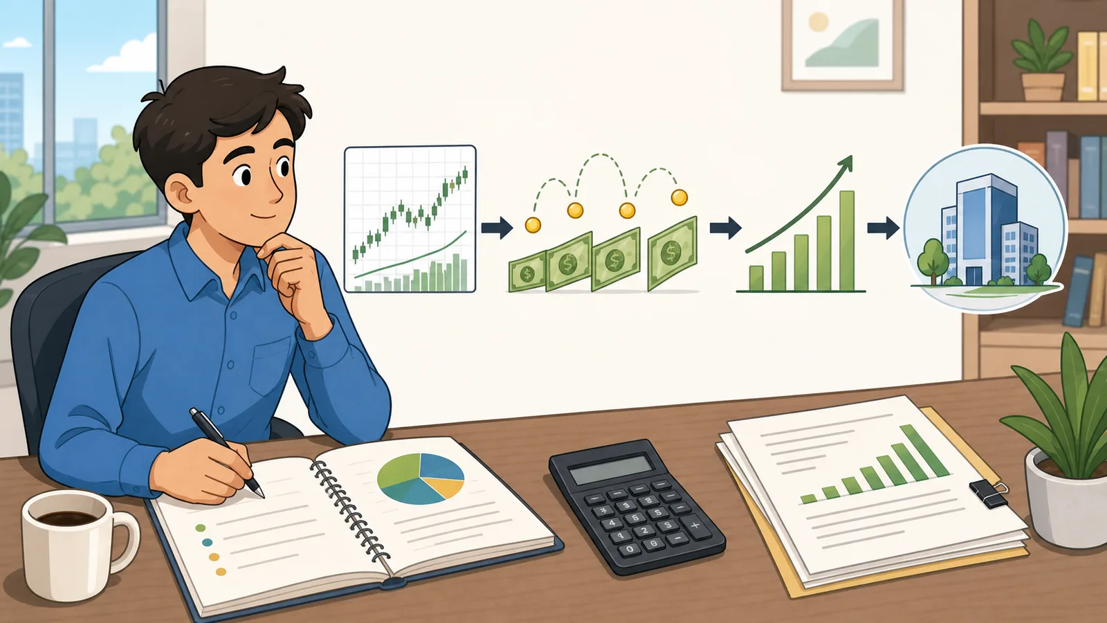 Dividend Discount Model Calculator instructional illustration