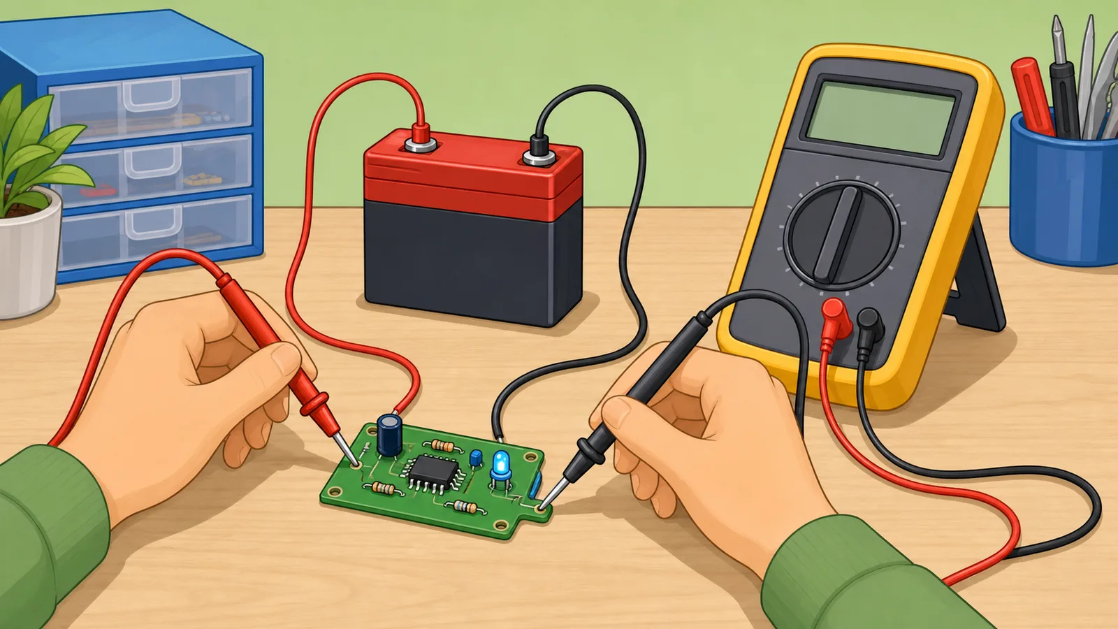 Electric Potential Converter instructional illustration